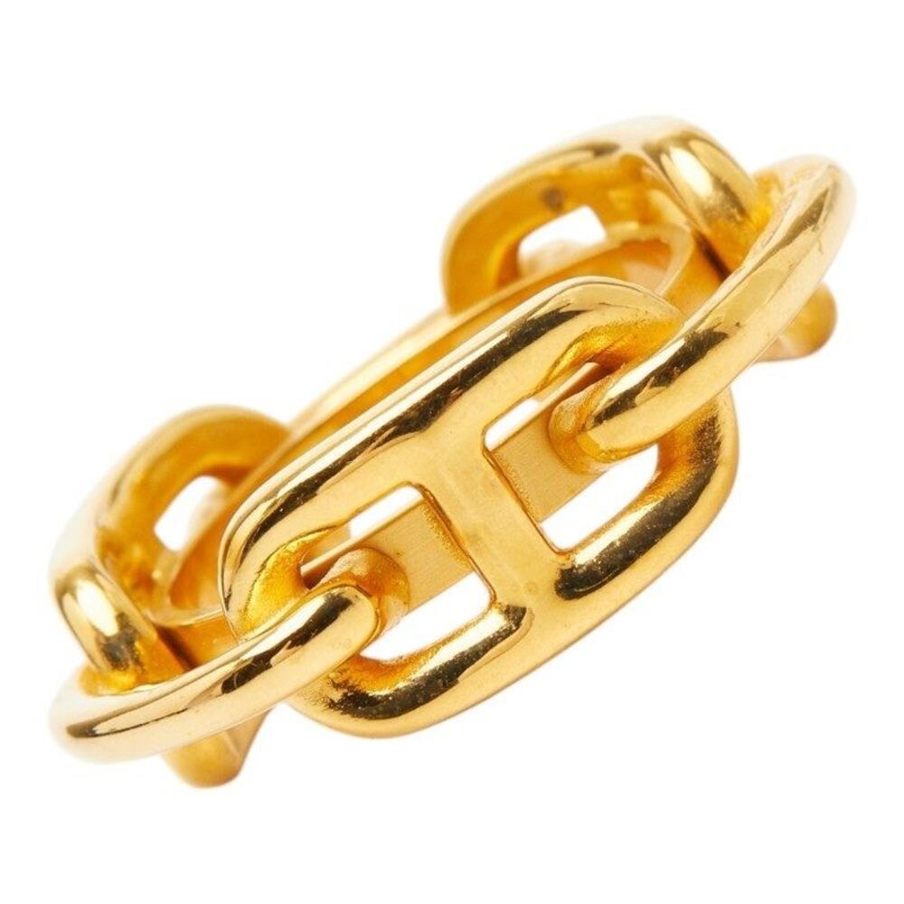 Hermes Chaine dAncre Scarf Ring Gold Plated Gold